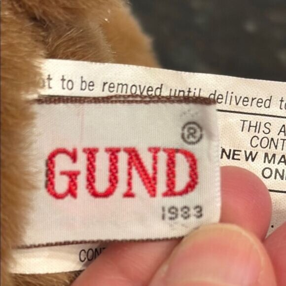 Gund Brown and Red Stuffed Animal Plush - Picture 6 of 9